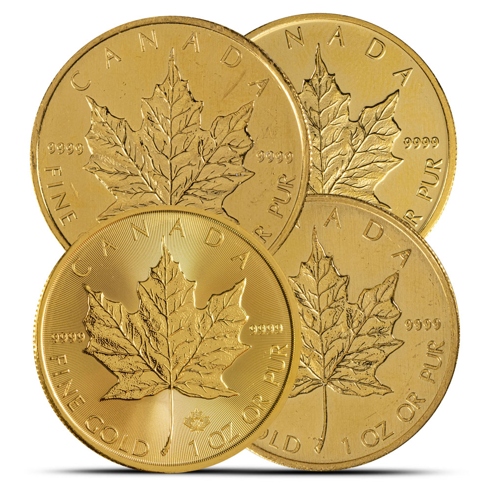 Buy 1 oz Canadian Gold Maple Leaf Coin (Random Year, .9999 Pure