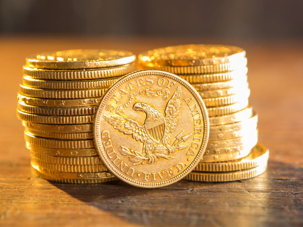 American Eagle Gold Coins Stacks $5
