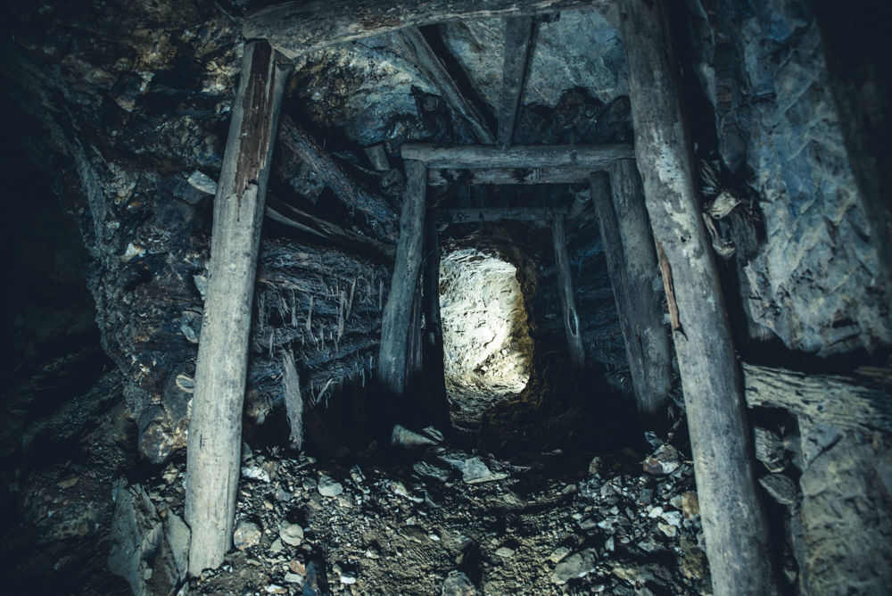 inside an abandoned mine