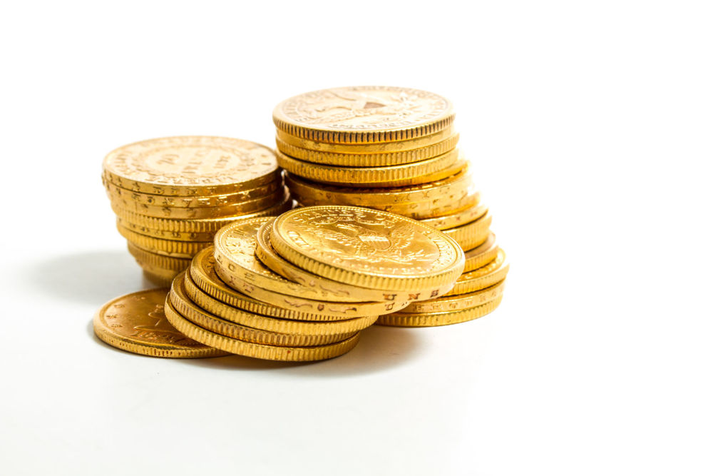 stack of 1 oz gold coins image