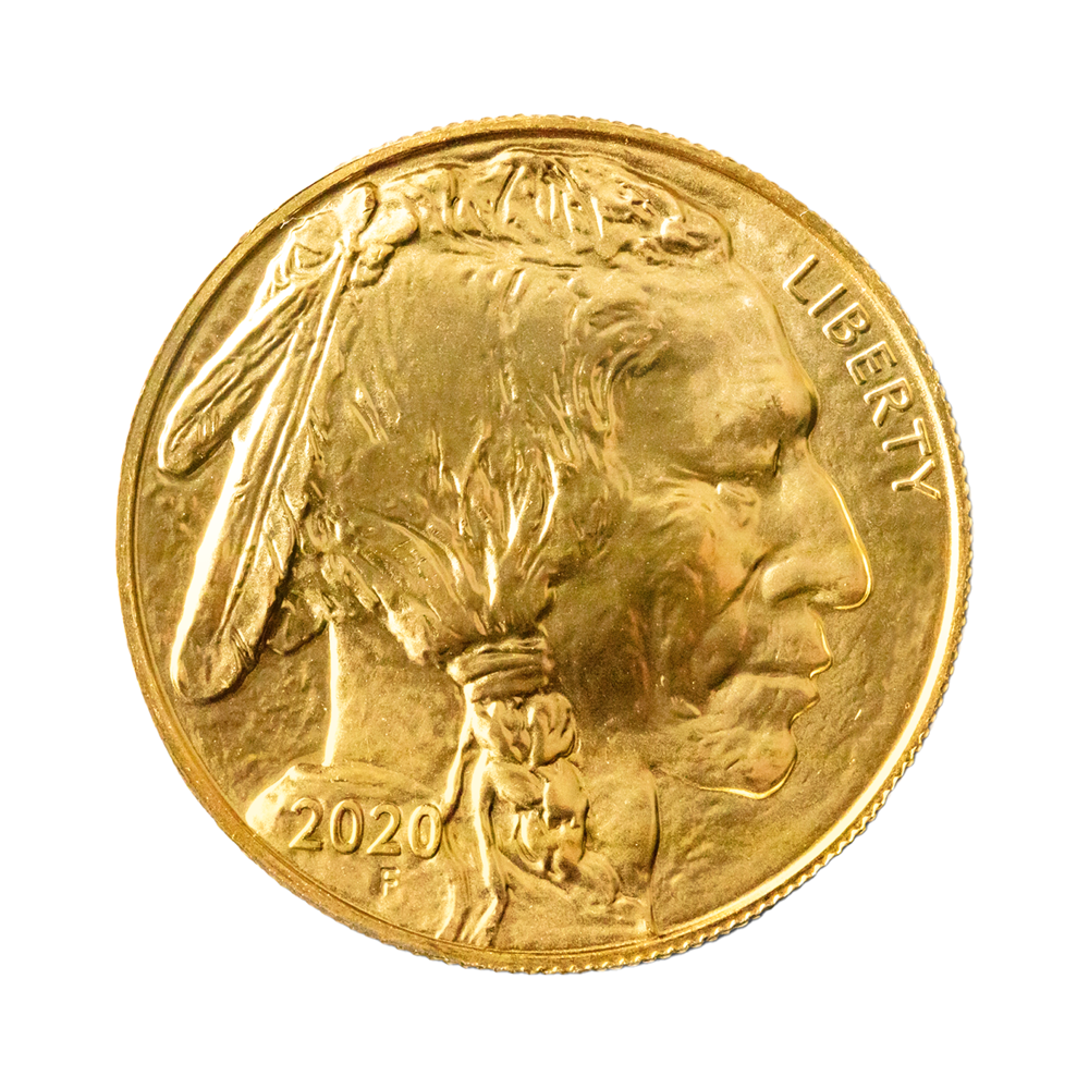 1 oz 2020 gold buffalo coin obverse image