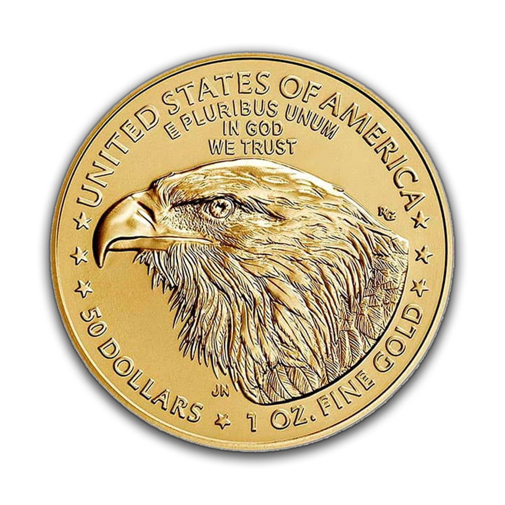 gold american eagle reverse 50 dollar face value