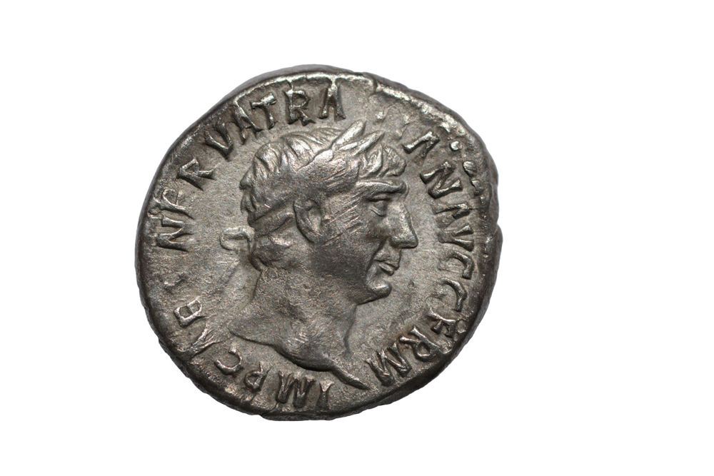 silver roman coin obverse image