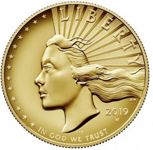 2019 American Liberty gold coin