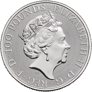 1 oz platinum queens beast white horse coin