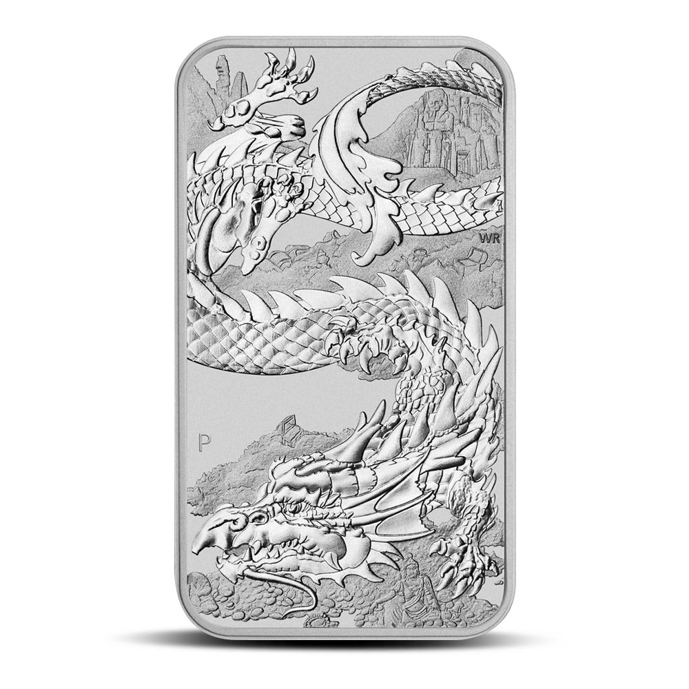 Buy 2023 1 oz Australian Rectangular Silver Dragon Coin (BU