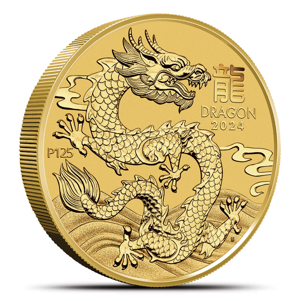 Buy 2024 10 oz Australian Gold Lunar Dragon Coin (BU