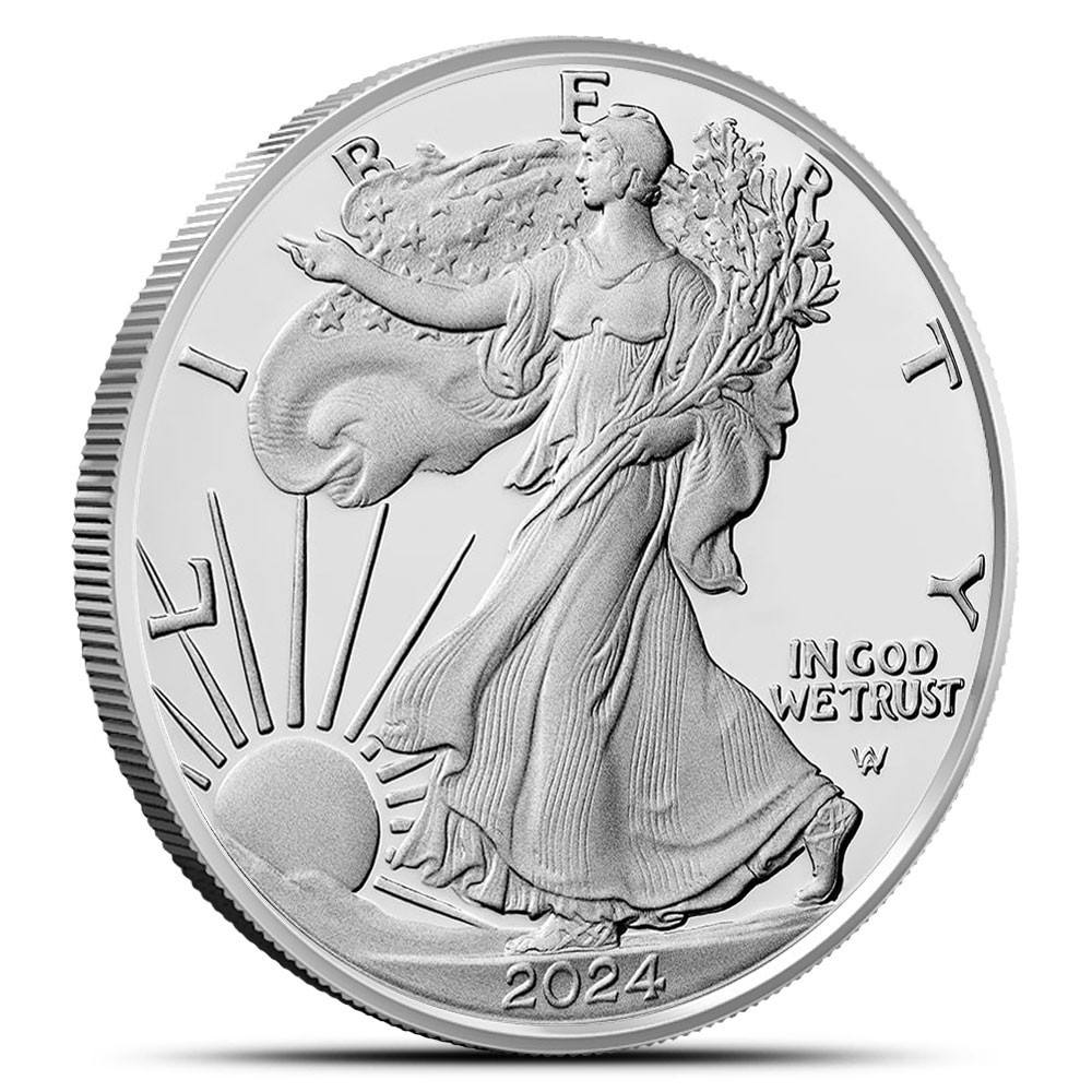Buy 2024-W 1 oz Proof American Silver Eagle Coin (Box + CoA) | BullionMax ™