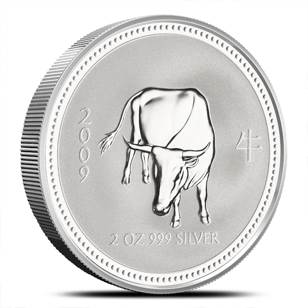 Buy 2009 2 oz Australian Silver Lunar Ox Coin | BullionMax ™