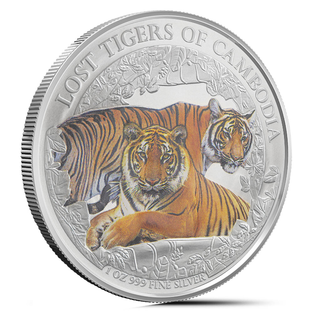 Buy 2024 1 oz Colorized Cambodia Silver Lost Tigers Coin (BU