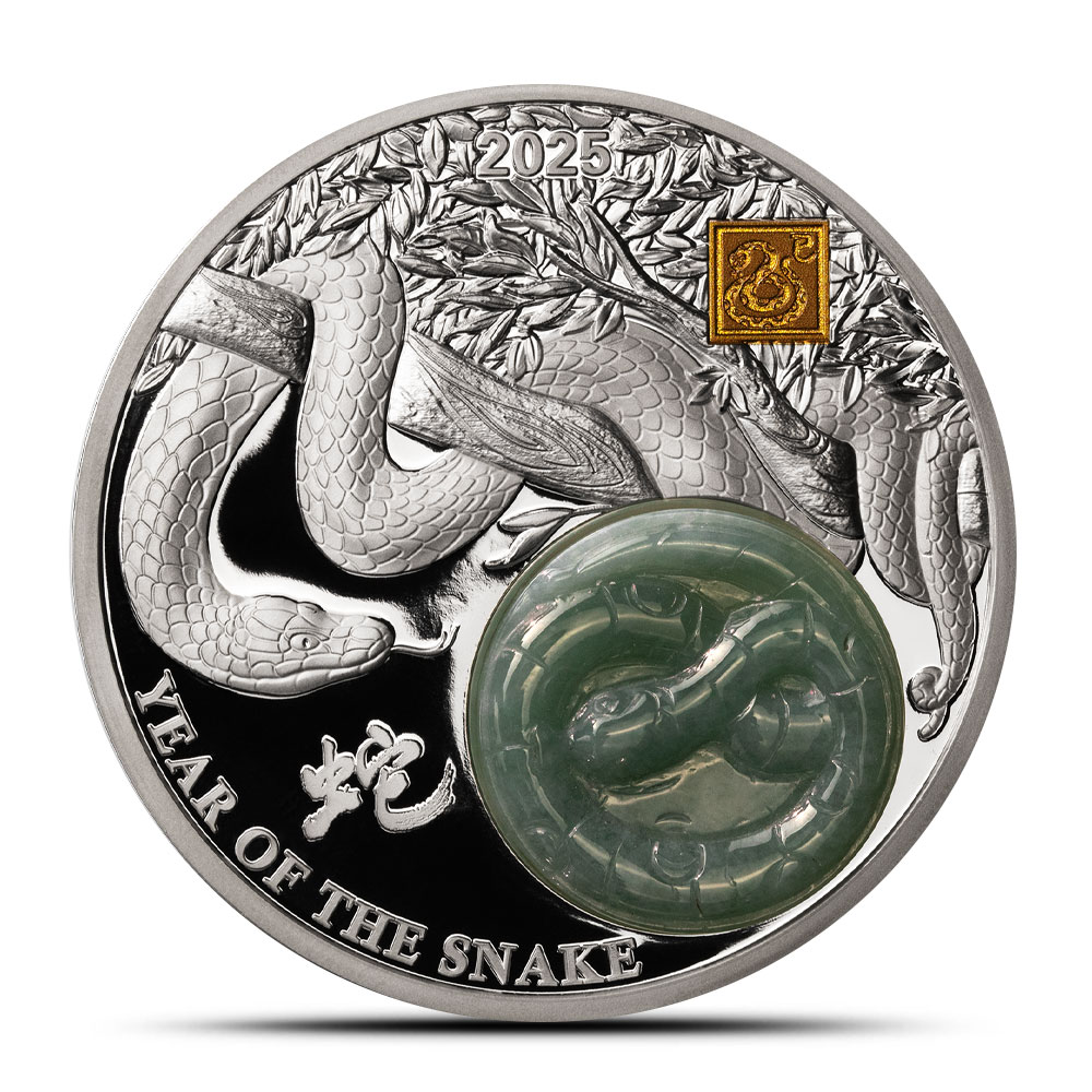 Buy 2025 2 oz Proof Burundi Silver With Jade Year of the Buy 2025 2 oz Proof Burundi Silver With Jade Year of the