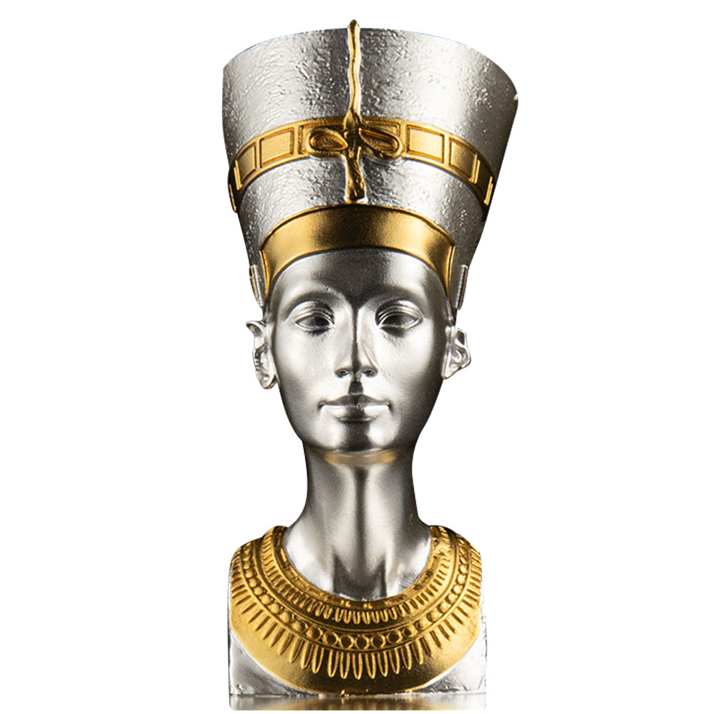Buy 2024 5 oz Proof Samoa Silver 3D Nefertiti Bust Coin (Gold