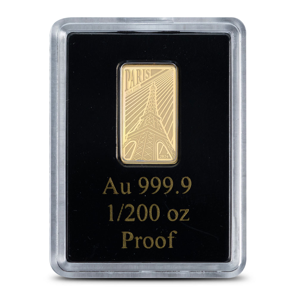 Buy 2024 1/200 oz Proof Solomon Islands Gold World Landmarks Eiffel Tower  Coin (In Card) | BullionMax ™