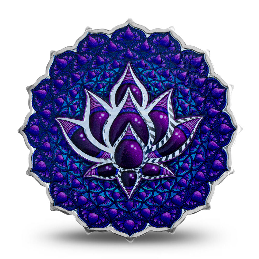 Buy 2024 2 oz Colorized Solomon Islands Silver Lotus of the 7th Chakra Coin  (Box + CoA) | BullionMax ™