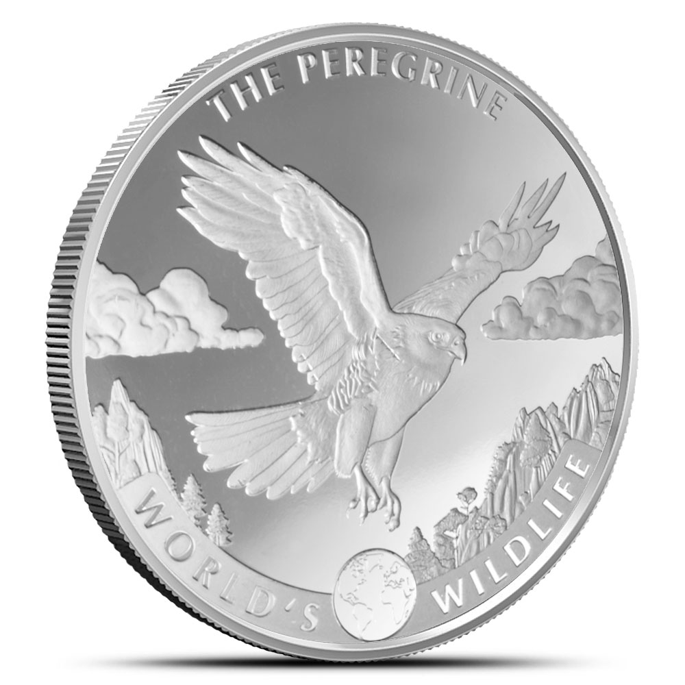 Buy 2024 1 oz Congo World's Wildlife Peregrine Falcon Silver