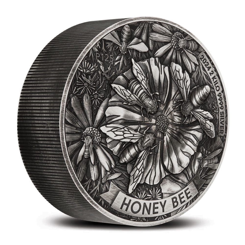 Buy 2024 2 Kilo Antique Australian Silver Honey Bee Coin (Box + CoA, High  Relief) | BullionMax ™