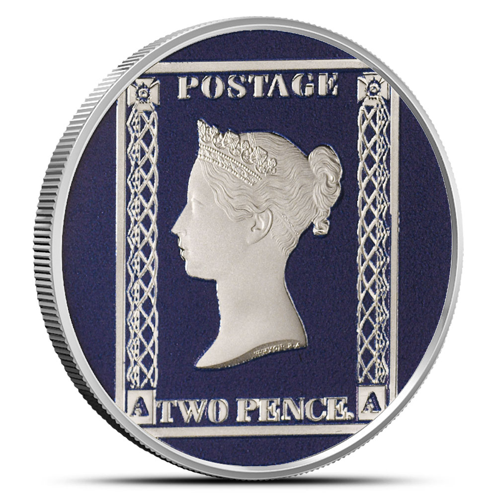 Buy 2024 1 oz Proof Gibraltar Silver One Crown Two Pence Blue Coin