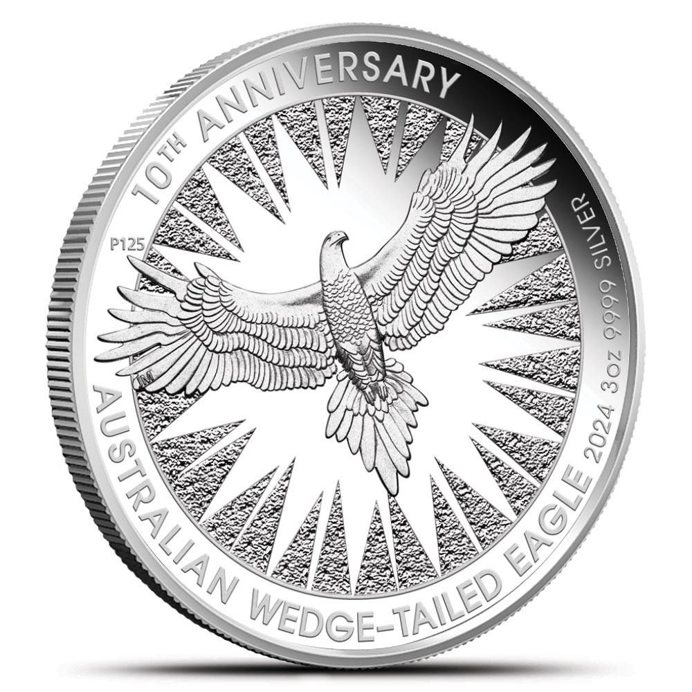 Buy 2024 3 oz Proof Australian Silver Wedge Tail Eagle Coin (Box +