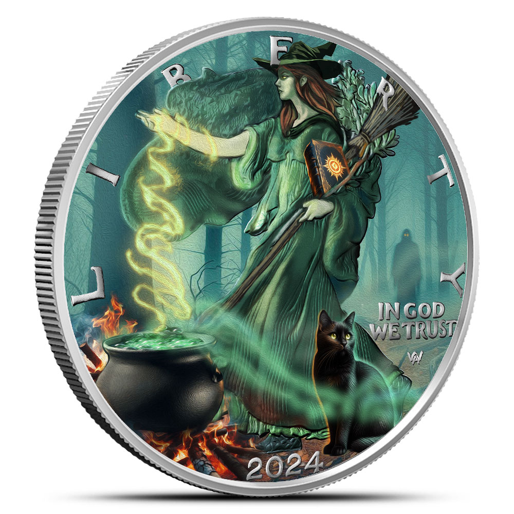 Buy 2024 1 oz Colorized Liberty Witch American Silver Eagle Coin (Capsule)  | BullionMax ™