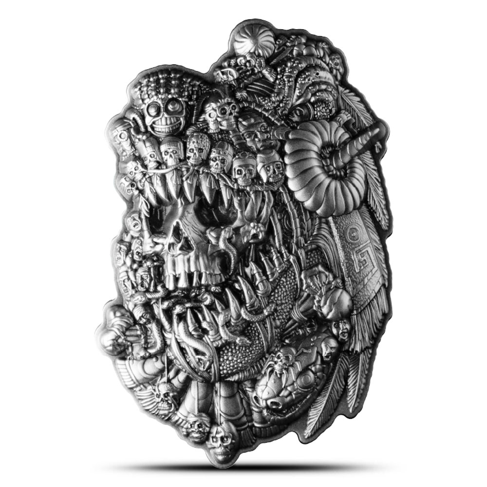 Buy 2 oz Aztec God of Death Silver Stacker (New) | BullionMax ™