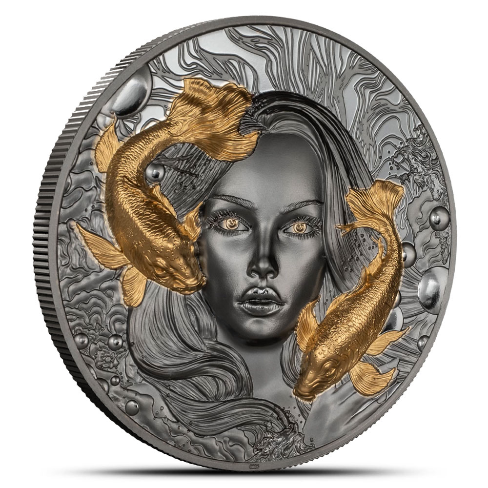 Buy 2024 2 oz Black Proof Palau Silver Goddess of Water Coin | BullionMax ™