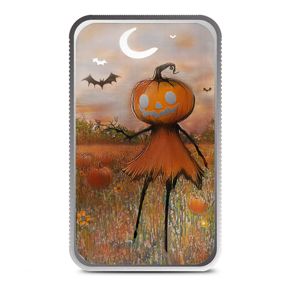 Buy 1 oz Colorized Scottsdale Halloween Carving Time Silver Bar (New) |  BullionMax ™