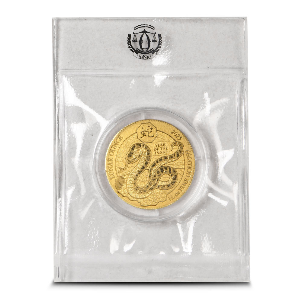 Buy 2025 1/12 oz Rwandan Gold Lunar Snake Coin (BU w/ CoA)) | BullionMax ™