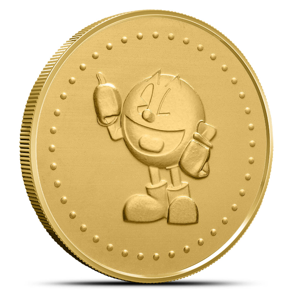 Buy 1 oz PAC-MAN Game Token Gold Round (BU) | BullionMax ™