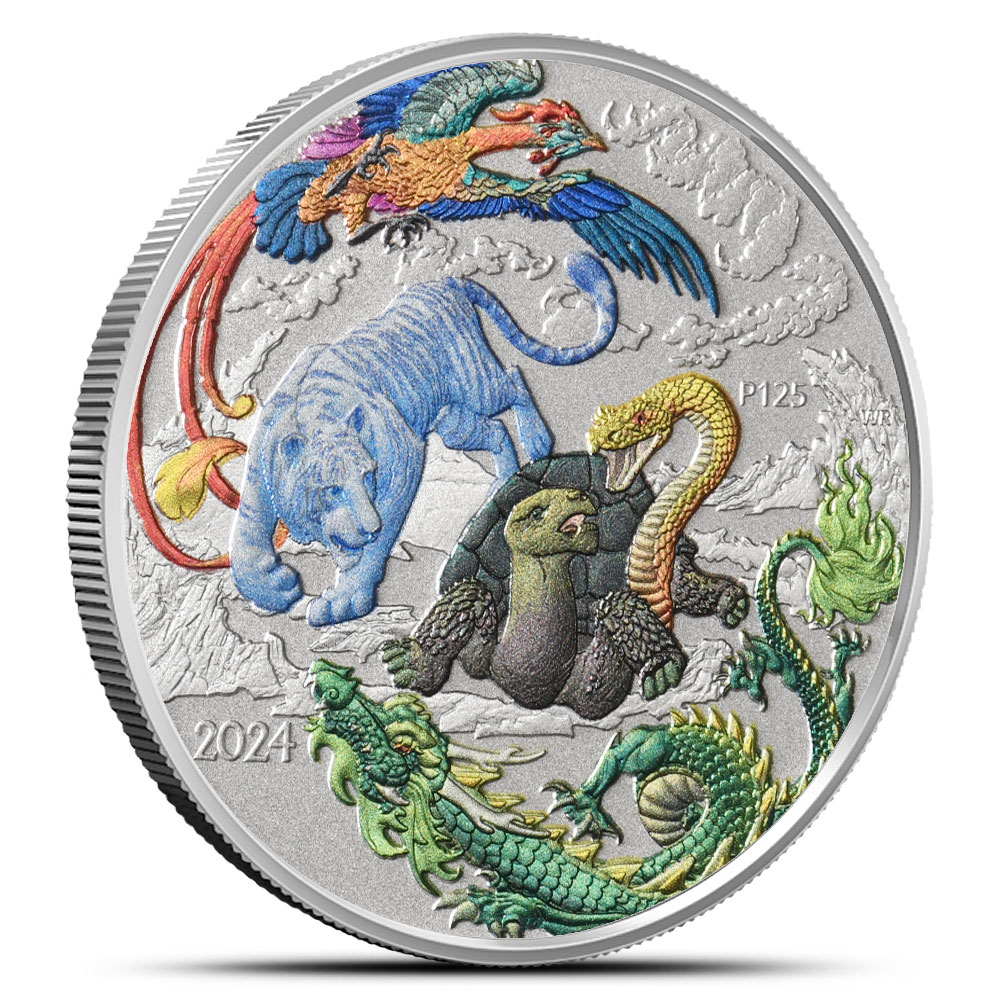 Buy 2024 1 oz Colorized Australian Silver Chinese Myths and