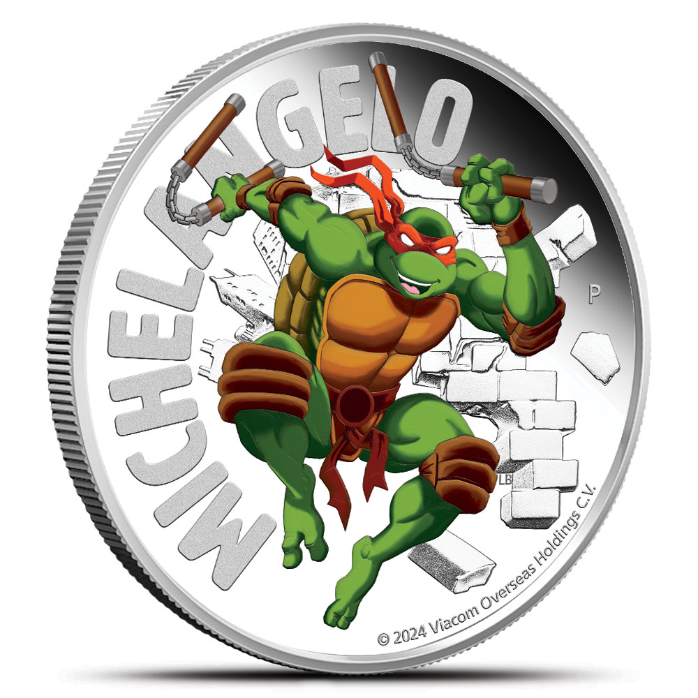 鶴岡鉦次郎　銀製　SILVER刻印　鎚目　匙　約36g　共箱　M　R4329 Buy 2024 1 oz Proof Colorized Tuvalu Silver Teenage Mutant Ninja