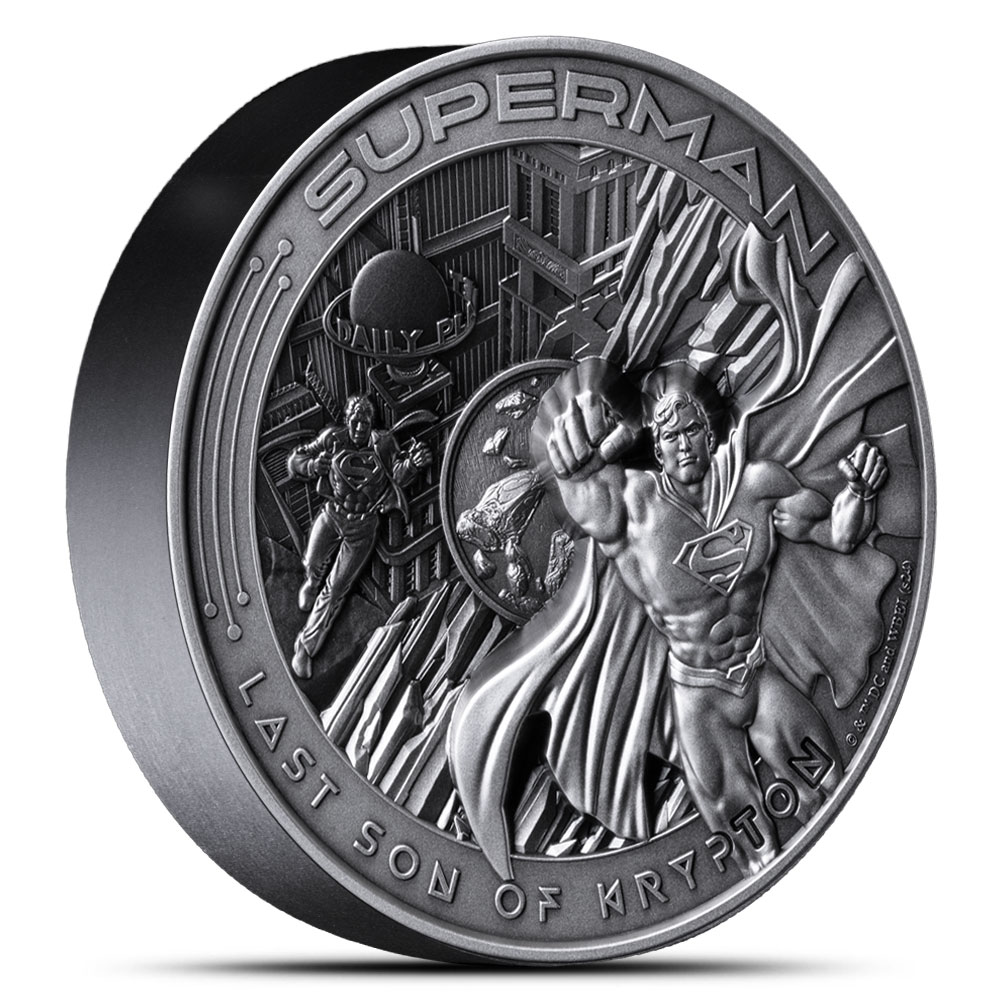 Buy 2025 10 oz Antique Samoa Superman Silver Coin (Multi-Layer, Box + CoA)  | BullionMax ™