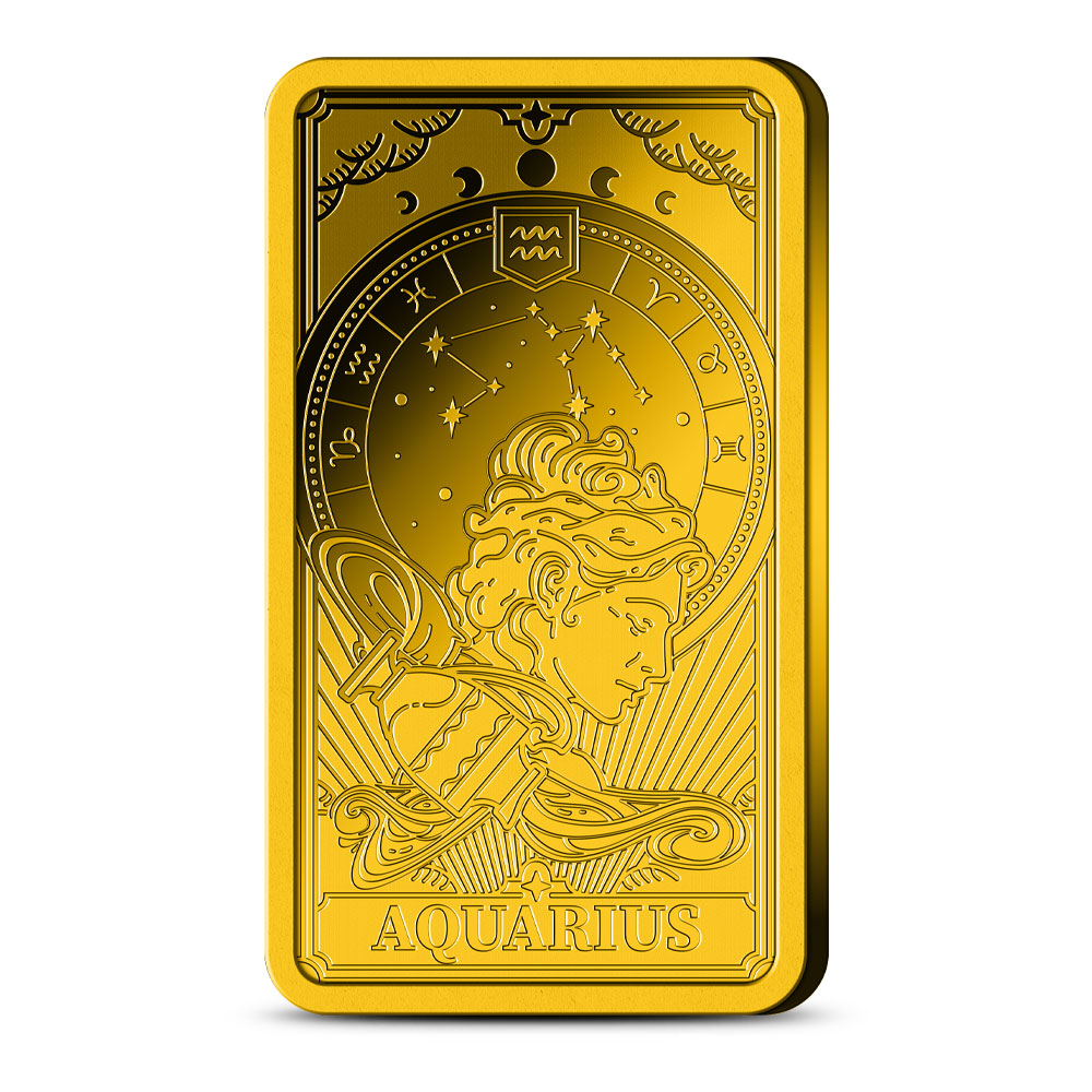 Buy 1/200 oz Proof Solomon Islands Zodiac Aquarius Gold Coin (Blister Card)  | BullionMax ™