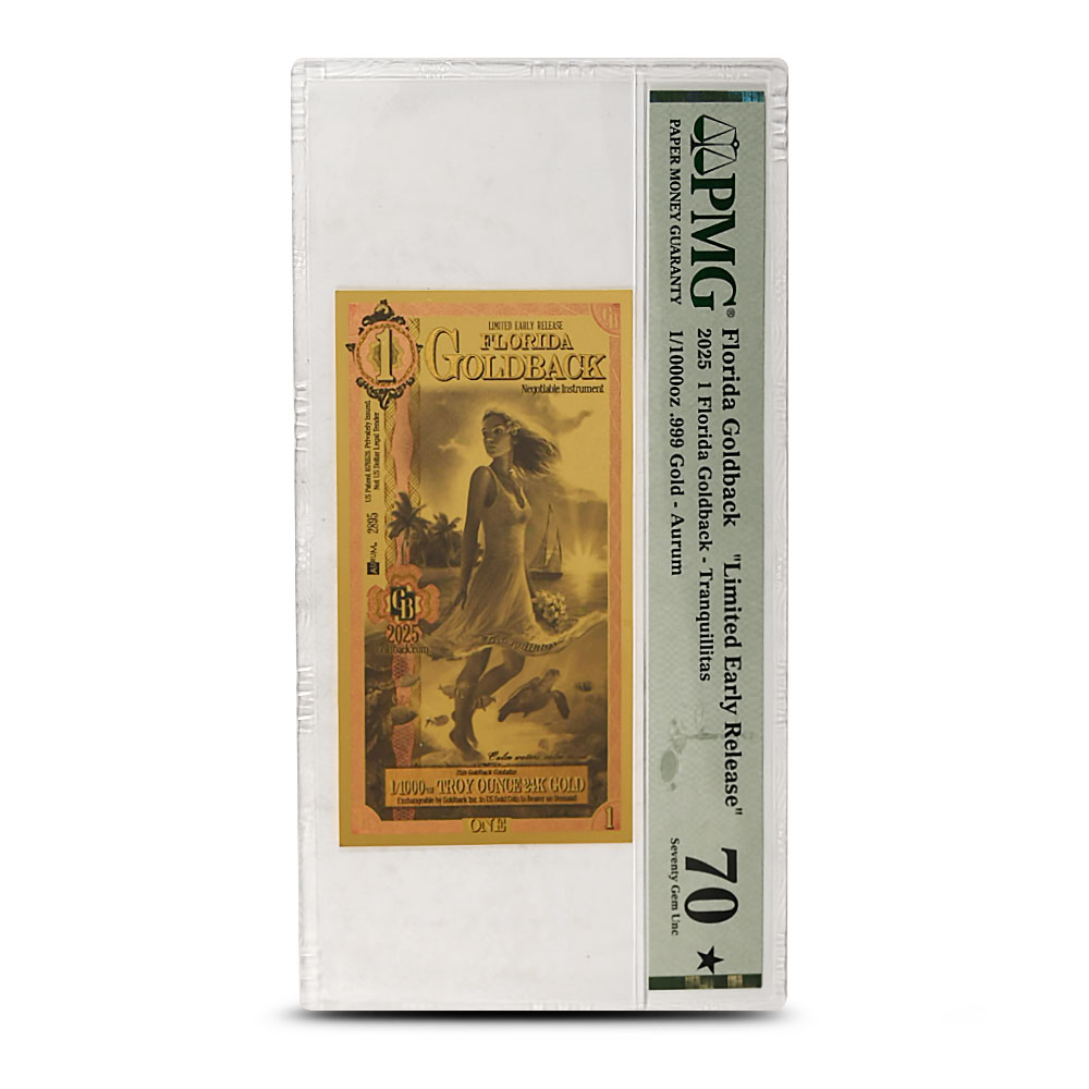 Buy 1 Florida Limited Early Release Goldback Gold Note (MS70