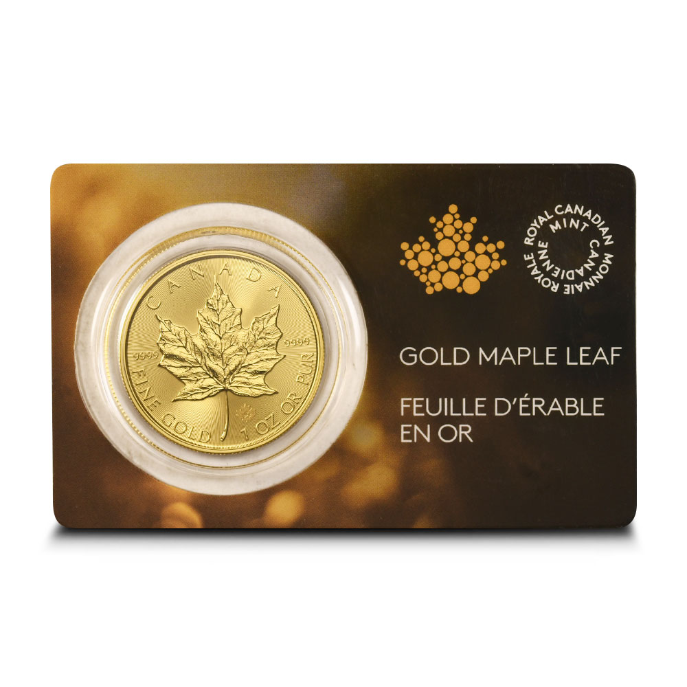 Buy 2024 1 oz Canadian Gold Maple Leaf Coin (BU w /Assay