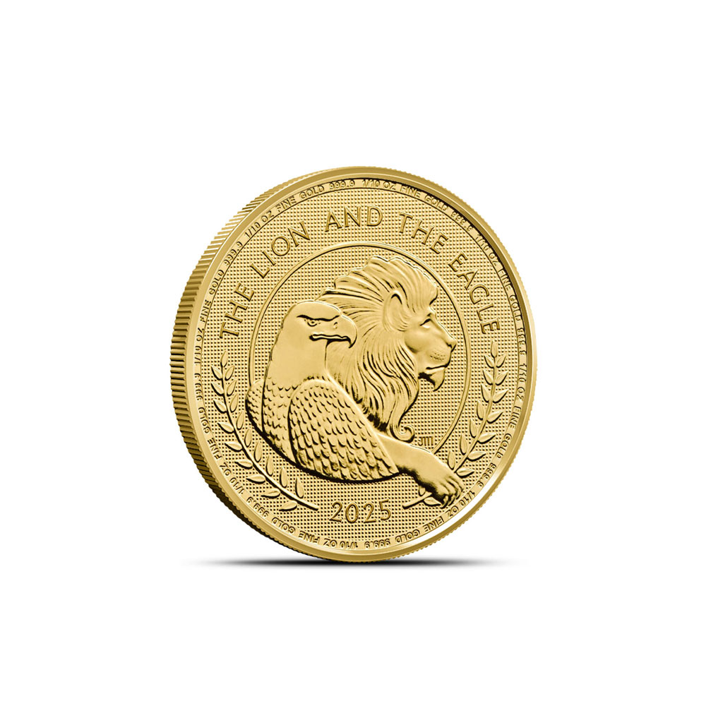 Buy 2025 1/10 oz British Gold The Lion and The Eagle Coin (BU) | BullionMax  ™