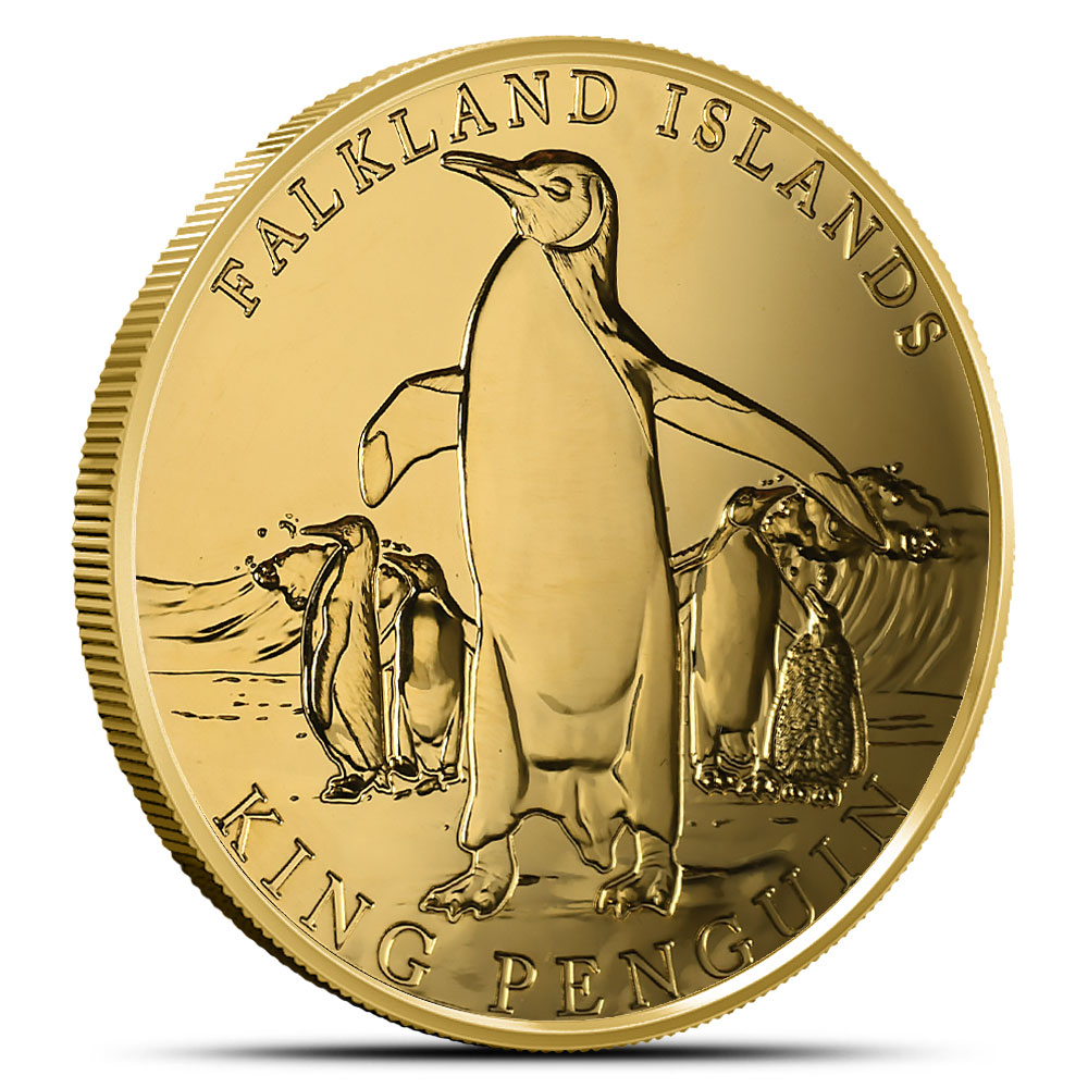 Buy 2025 1 oz Falkland Islands Gold King Penguin Coin (BU