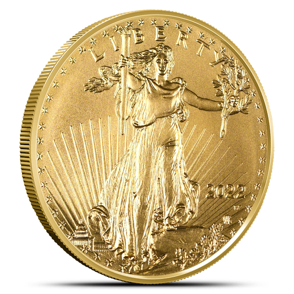 Buy 2022-W 1 oz Burnished American Gold Eagle Coin (Box + CoA) | BullionMax  ™