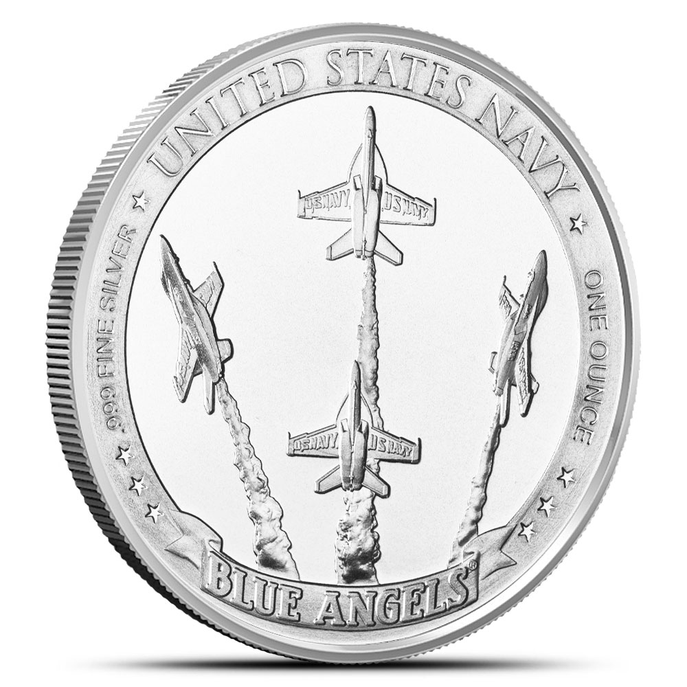Buy 1 oz United States Navy Blue Angels Silver Round (New) | BullionMax ™