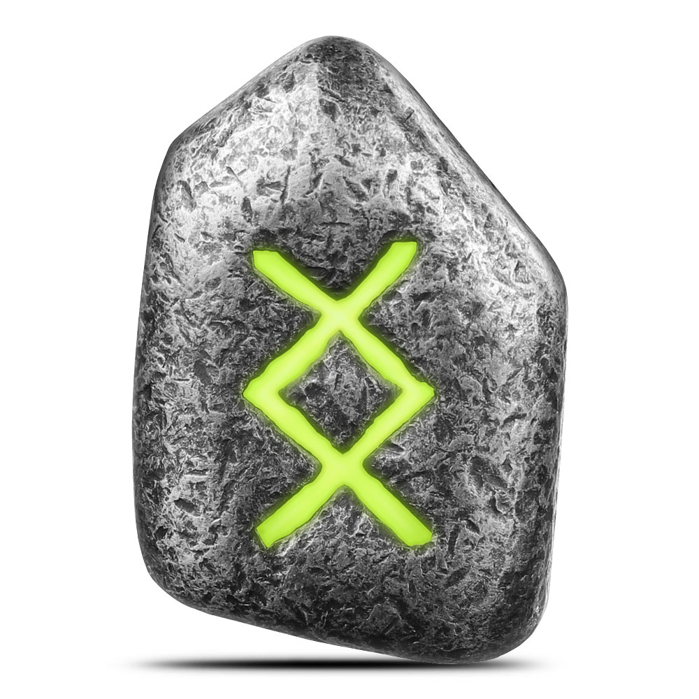 Buy 1 oz Antique Germania Mint Ingwaz Rune Cast Silver Bar (New