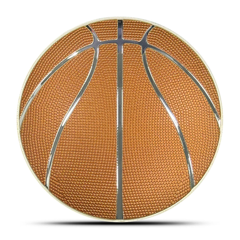 Buy 2 oz Colorized Basketball Shaped Silver Round (Box) | BullionMax ™, image size:1000x1000