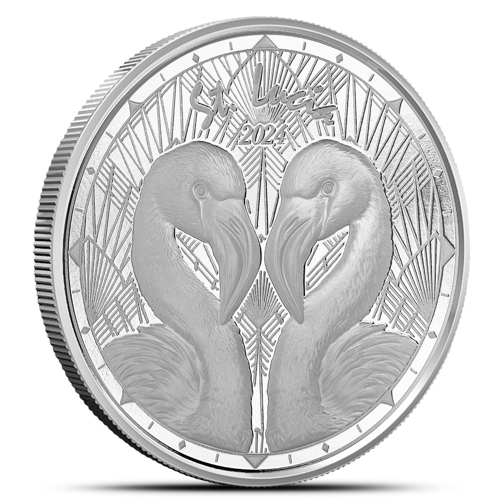 Buy 2024 1 oz EC8 Silver St. Lucia Flamingo Coin (BU) | BullionMax ™