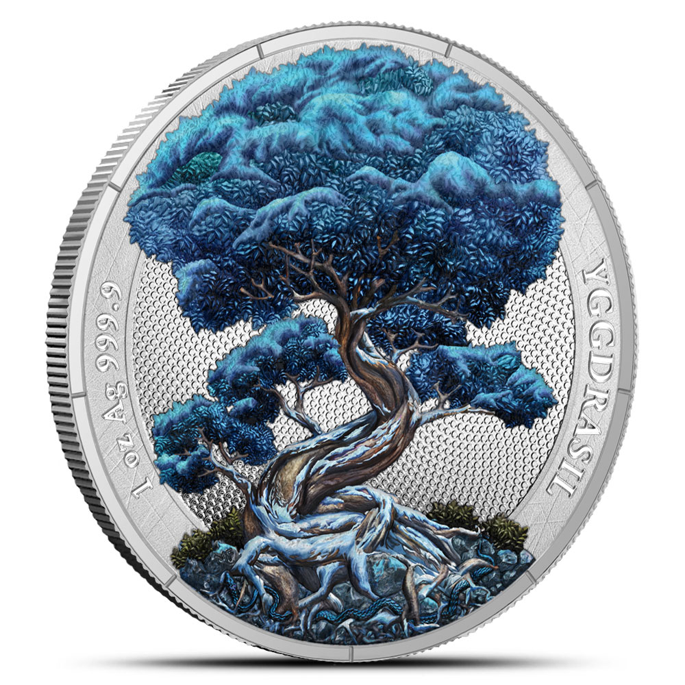 Buy 2025 1 oz Colorized Germania Yggdrasil Winter Silver Round